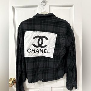 Chanel cropped flannel